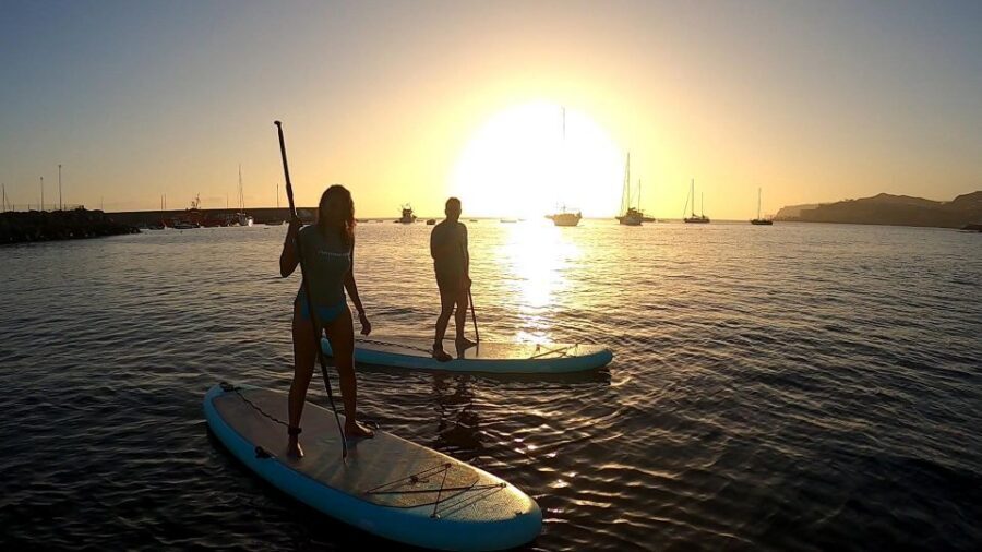 2h Sunset Paddle Board Session in Gran Canaria - On land first: the theory, warm-up, and why it helps your balance