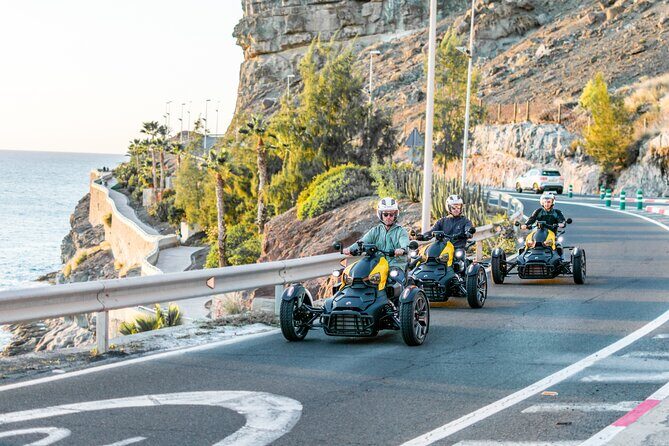 3 wheels motorcycle Coast Tour - Ryker - Gran Canaria Maspalomas - Stop 4 Playa de Amadores: The Hill Ride and the View Above the Caribbean Sand