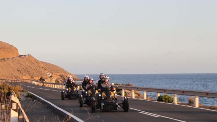 Can-am Ryker moto / buggy / quad Tour: Coast (Maspalomas) - The Sunset Above Amadores Beach: Why This Stop Works