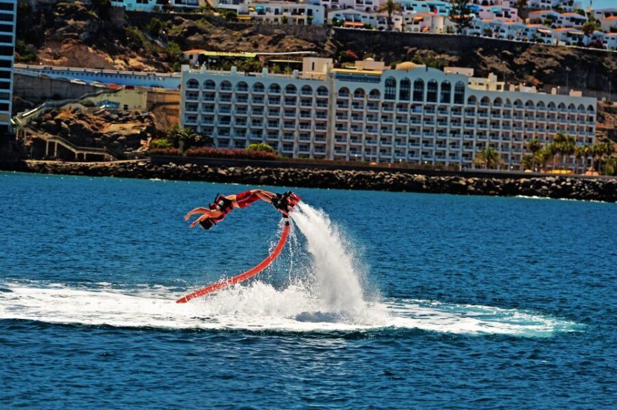 Gran Canaria: Flyboard Session at Anfi Beach - Where the Adrenaline Comes From: Jets of Water + a Trigger