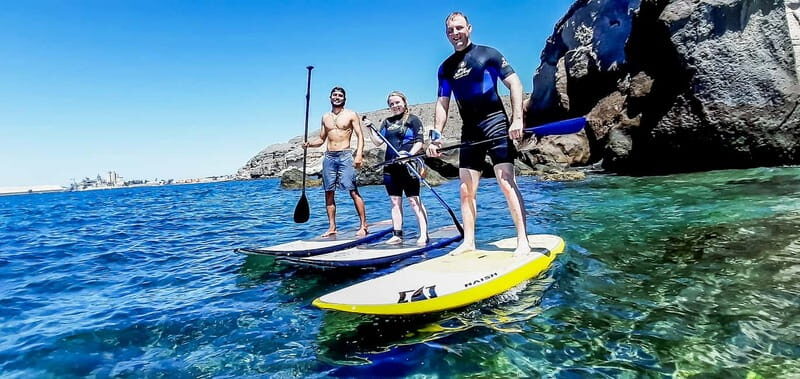 Gran Canaria: Stand-Up Paddle Lesson & Snorkeling Tour - Stop 1 at the meeting point: where the lesson starts to make sense